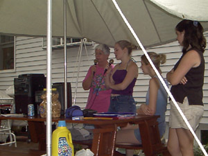 Joan Smith, Emily and Heather Wakeman and friend Katie